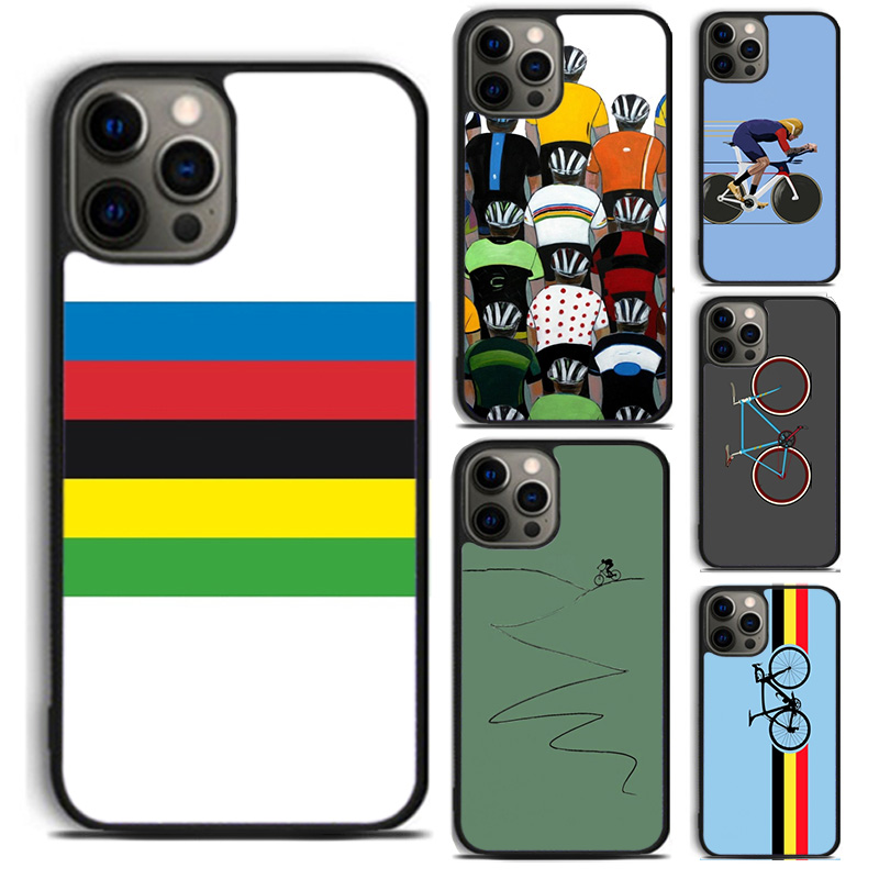 Mountain Biking Cartoon - Mountainbike Fietsen art telefoon Case Cover