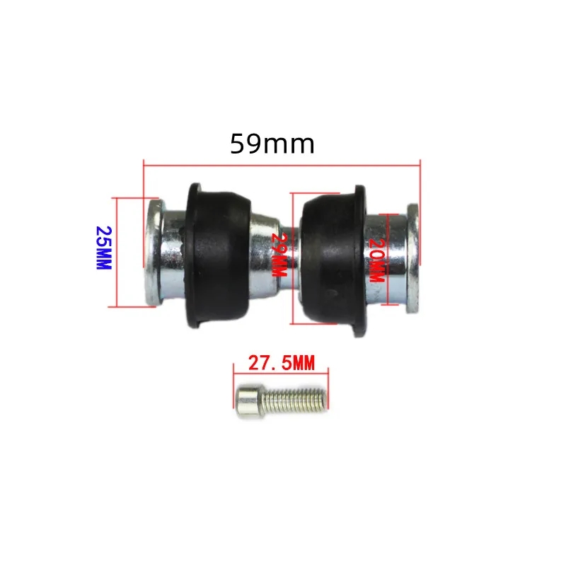 Mountain Biking Body Armour - Schokabsorberende frameconnector, mountainbike-slotschroeven, rubberen hoes, beweegbare
