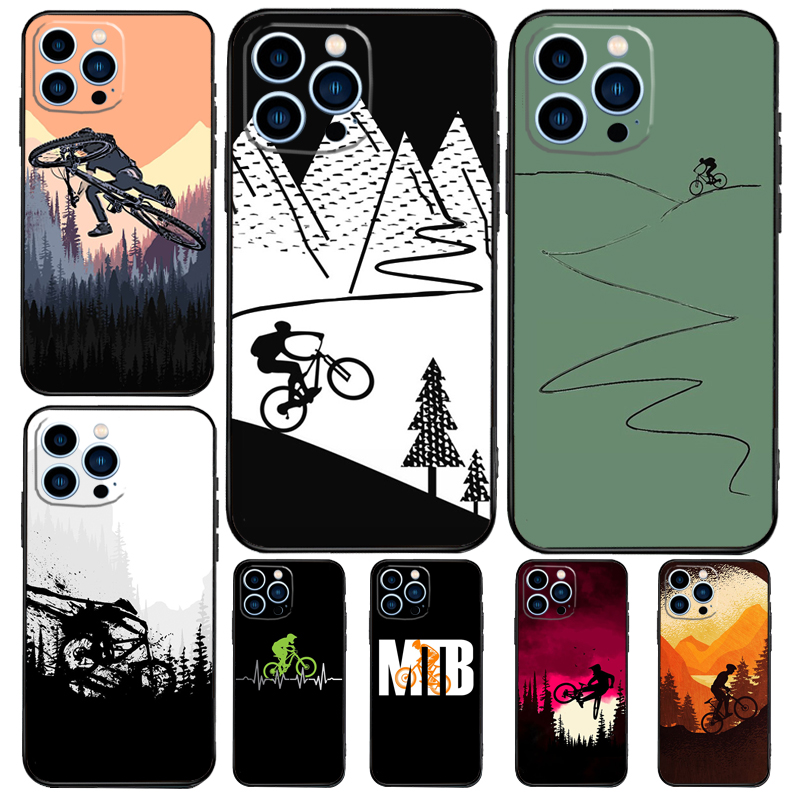 Mountain Biking Cartoon - MTB Mountainbike Fiets Hoesje voor OnePlus