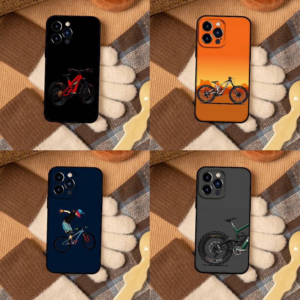 Mountain Biking Cartoon - MTB Mountainbike Fiets Telefoonhoesje Telefoonhoesje voor