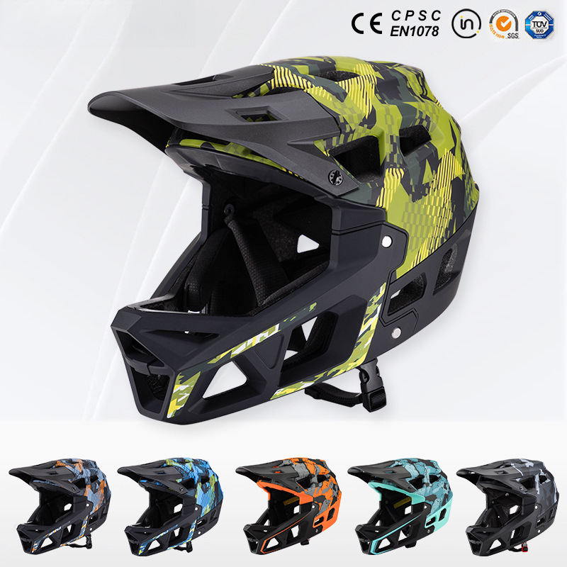 Mountain Biking Races - Nieuwe Volledig Gezicht Mountainbike Helm Camouflage