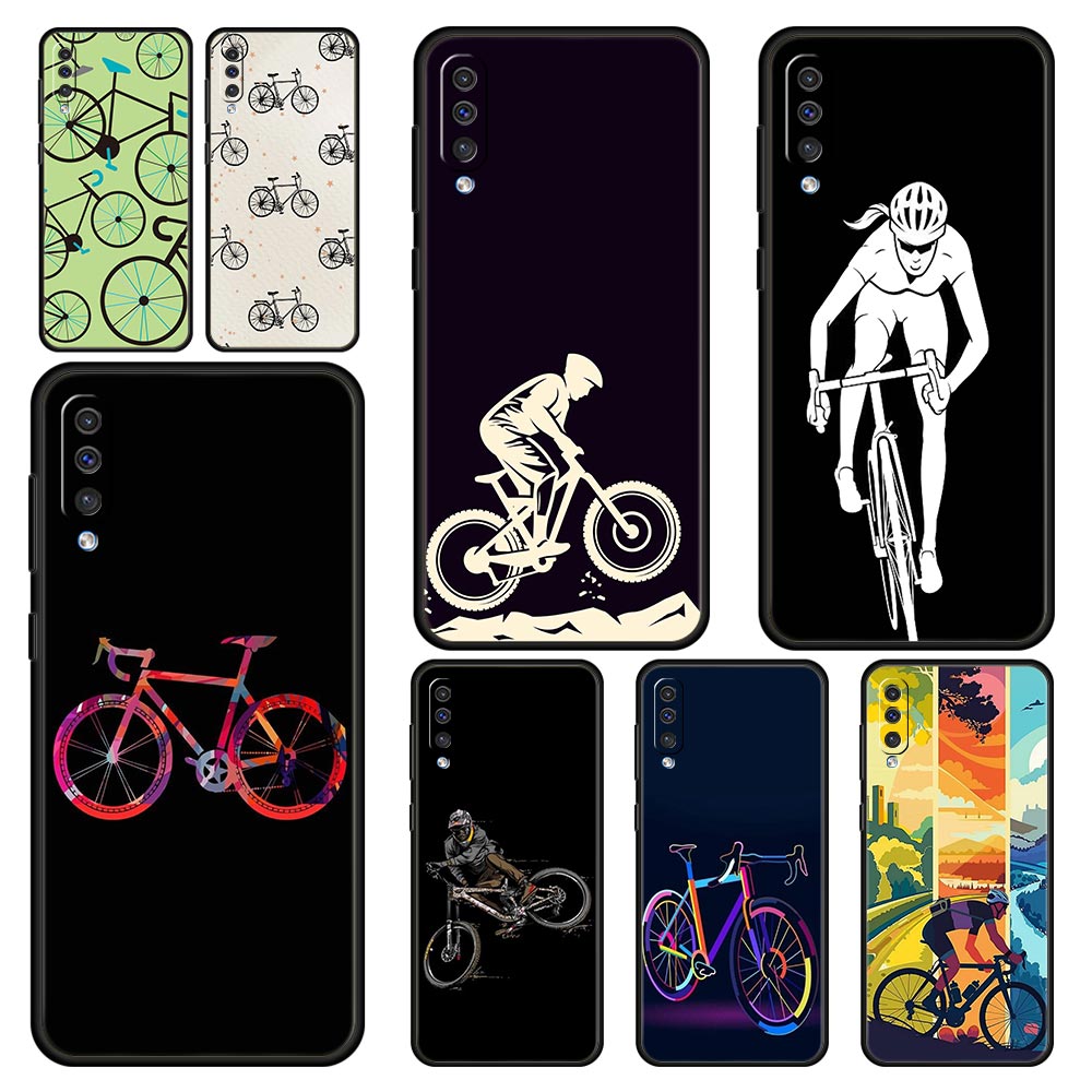 Mountain Biking Cartoon - Mountainbike Fietsen art Case Voor Samsung