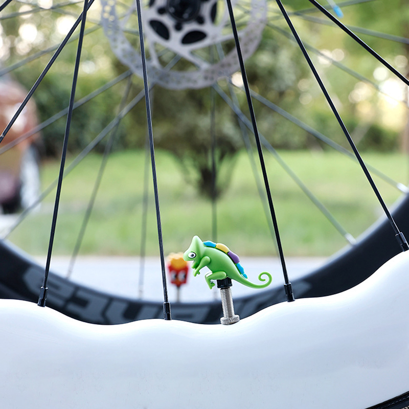 Nieuwe Fiets Ventieldop Wegfie - Mountain Biking Cartoon recensie en prijs